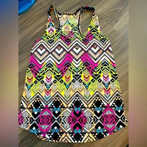 Arizona Jeans Co. Y2K Aztec print multicolor tank top shirt size S